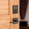 imageKwikset 914 Contemporary Keypad SmartCode Electronic Deadbolt Smart Lock featuring SmartKey Security and ZigBee 30 Technology in Venetian Bronze