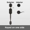 imageKwikset Arlington Front Door Lock Handle and Deadbolt Set Entry Handleset Exterior with Interior Reversible Lever Venetian Bronze Pick Resistant SmartKey Rekey Deadbolt Security Requires 2 HolesVenetian Bronze
