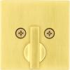 imageKwikset Downtown Deadbolt Lock Satin Brass Square Exterior Keyed Front Entry Door Pick Resistant SmartKey Rekey Security Single Cylinder Dead Bolt with Microban Protection