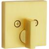 imageKwikset Downtown Deadbolt Lock Satin Brass Square Exterior Keyed Front Entry Door Pick Resistant SmartKey Rekey Security Single Cylinder Dead Bolt with Microban Protection