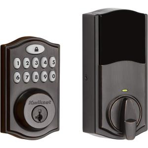 imageKwikset 914 Traditional Keypad SmartCode Electronic Deadbolt Smart Lock featuring SmartKey Security and ZigBee 30 Technology in Venetian Bronze
