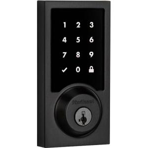 imageKwikset 916 Keyless Entry Touchscreen SmartCode Electronic Deadbolt Smart Lock featuring SmartKey Security and ZigBee 30 Technology in Contemporary Matte Black Zigbee Hub sold seperately