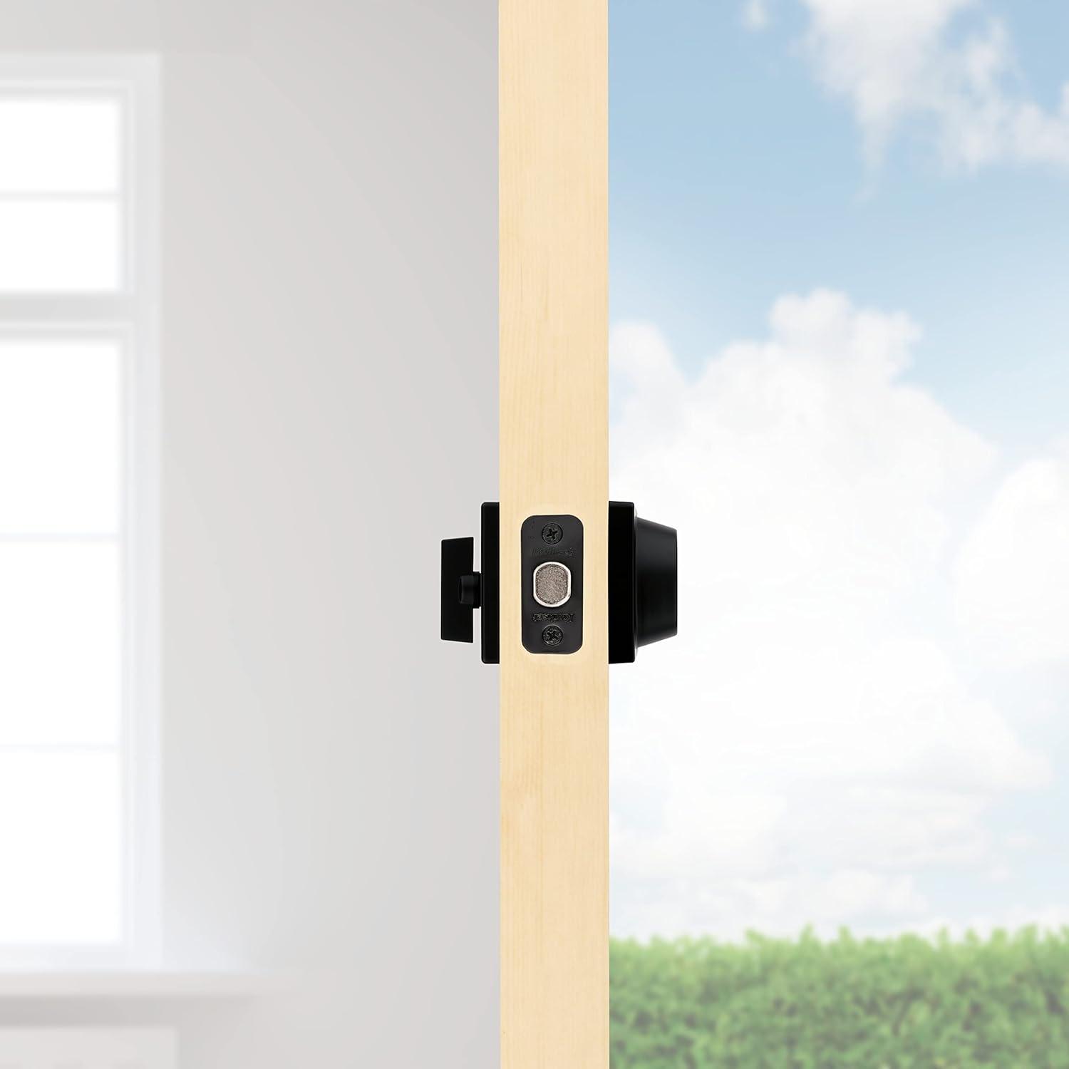 imageKwikset 660 Deadbolt Deadbolt Lock Polished Chrome Round Exterior Keyed Front Entry Door Single Cylinder Dead BoltMatte Black