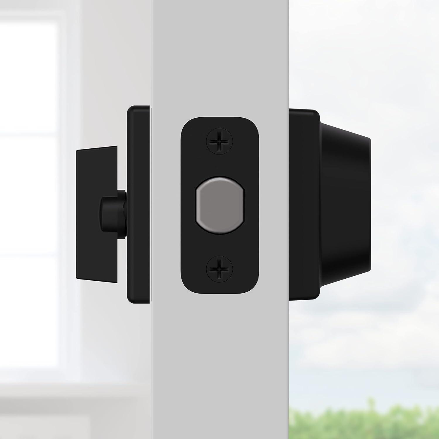 imageKwikset 660 Deadbolt Deadbolt Lock Polished Chrome Round Exterior Keyed Front Entry Door Single Cylinder Dead BoltMatte Black