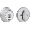 imageKwikset 660 Deadbolt Deadbolt Lock Satin Chrome Round Exterior Keyed Front Entry Door Single Cylinder Dead BoltWithout SmartKey Pack of 12