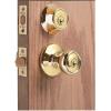 imageKwikset 690 Tylo Entry Knob and Single Cylinder Deadbolt Combo 1Pack Satin ChromePolished Brass