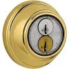 imageKwikset 817 Deadbolt Deadbolt Lock Venetian Bronze Round Exterior Keyed Front Entry Door Pick Resistant SmartKey Rekey Security Single Cylinder Dead BoltPolished Brass