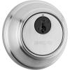 imageKwikset 817 Deadbolt Deadbolt Lock Venetian Bronze Round Exterior Keyed Front Entry Door Pick Resistant SmartKey Rekey Security Single Cylinder Dead BoltSatin Chrome
