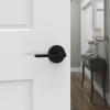 imageKwikset Casey Entry Door Handle with Lock and Key Secure Keyed Reversible Lever Exterior for Front Entrance and Bedrooms Satin Nickel 4 Pack Pick Resistant SmartKey Rekey Security and MicrobanMatte Black