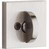 imageKwikset Halifax Deadbolt Lock Satin Nickel Square Exterior Keyed Front Entry Door Pick Resistant SmartKey Rekey Security Single Cylinder Dead Bolt with Microban Protection