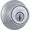 imageKwikset 660 Deadbolt Deadbolt Lock Polished Chrome Round Exterior Keyed Front Entry Door Single Cylinder Dead BoltSatin Chrome