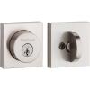 imageKwikset Halifax Deadbolt Lock Satin Nickel Square Exterior Keyed Front Entry Door Pick Resistant SmartKey Rekey Security Single Cylinder Dead Bolt with Microban Protection