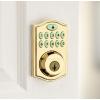 imageKwikset 914 Traditional Keypad SmartCode Electronic Deadbolt Smart Lock featuring SmartKey Security and ZigBee 30 Technology in Polished Brass