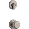 imageKwikset Chelsea Front Door Lock Handle and Deadbolt Set Entry Handleset Exterior with Interior Door Knob Satin Nickel Pick Resistant SmartKey Rekey Deadbolt SecuritySatin Nickel