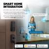 imageKwikset Halo Select Plus Satin Nickel Touchscreen Apple Home Keys TaptoUnlock WiFi and Matter Enabled Smart Lock Deadbolt with Door Status Sensor and Intrusion DetectionMatte Black