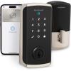 imageKwikset Halo Select Plus Satin Nickel Touchscreen Apple Home Keys TaptoUnlock WiFi and Matter Enabled Smart Lock Deadbolt with Door Status Sensor and Intrusion DetectionSatin Nickel