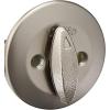 imageKwikset 663 Deadbolt Unkeyed Deadbolt Lock Satin Nickel Round Interior Turn Piece for Front Entry Door with Latch and Adapter No Exterior Assembly