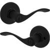 imageKwikset Balboa Interior Passage Door Handle Lever For Closet and Hallway Doors Reversible NonLocking Handle Lever Matte BlackMatte Black