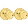 imageKwikset Mobile Home Interior Passage Door Knob Handle For Closet and Hallway Doors NonLocking Doorknob in Polished BrassPolished Brass