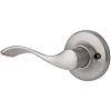 imageKwikset Balboa Interior Passage Door Handle Lever For Closet and Hallway Doors Reversible NonLocking Handle Lever Matte BlackSatin Nickel