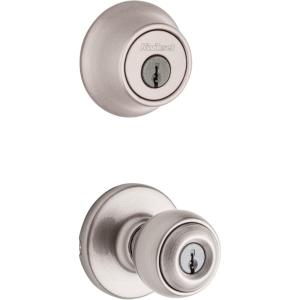 imageKWIKSET 690P 11P CP K6 Venetian Bronze Polo Combo Pack Lockset Model 96900333Satin Nickel
