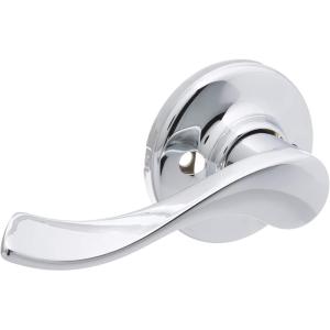imageKwikset Balboa Interior Passage Door Handle Lever For Closet and Hallway Doors Reversible NonLocking Handle Lever Matte BlackPolished Chrome