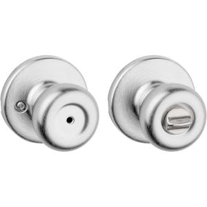 imageKwikset Tylo Interior Privacy Door Knob with Lock Door Handle For Bathroom and Bedroom Satin Chrome Keyless Turn Lock Doorknob 1 Count Pack of 11 Count Pack of 1