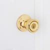 imageKwikset Abbey Interior Privacy Door Knob with Lock Door Handle For Bathroom and Bedroom Polished Brass Keyless Turn Lock DoorknobPolished Brass