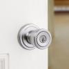 imageKwikset Abbey Interior Privacy Door Knob with Lock Door Handle For Bathroom and Bedroom Polished Brass Keyless Turn Lock DoorknobSatin Chrome