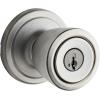 imageKwikset Abbey Interior Privacy Door Knob with Lock Door Handle For Bathroom and Bedroom Polished Brass Keyless Turn Lock DoorknobSatin Chrome
