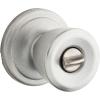 imageKwikset Abbey Interior Privacy Door Knob with Lock Door Handle For Bathroom and Bedroom Polished Brass Keyless Turn Lock DoorknobSatin Chrome
