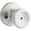 imageKwikset Abbey Interior Privacy Door Knob with Lock Door Handle For Bathroom and Bedroom Polished Brass Keyless Turn Lock DoorknobSatin Chrome