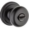 imageKwikset Hancock Entry Door Knob with Lock and Key Secure Keyed Handle Exterior Front Entrance and Bedroom Venetian Bronze Pick Resistant SmartKey Rekey Security and MicrobanMatte Black