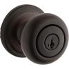 imageKwikset Hancock Entry Door Knob with Lock and Key Secure Keyed Handle Exterior Front Entrance and Bedroom Venetian Bronze Pick Resistant SmartKey Rekey Security and MicrobanVenetian Bronze