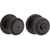 imageKwikset Hancock Interior Privacy Door Knob with Lock Door Handle For Bathroom and Bedroom Venetian Bronze Keyless Turn Lock Doorknob with Microban Protection