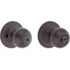 imageKwikset Polo Interior Privacy Door Knob with Lock Door Handle For Bathroom and Bedroom Satin Nickel Keyless Turn Lock Doorknob with Microban ProtectionVenetian Bronze