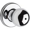 imageKwikset Polo Interior Privacy Door Knob with Lock Door Handle For Bathroom and Bedroom Satin Nickel Keyless Turn Lock Doorknob with Microban ProtectionPolished Chrome