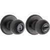 imageKwikset Polo Interior Privacy Door Knob with Lock Door Handle For Bathroom and Bedroom Satin Nickel Keyless Turn Lock Doorknob with Microban ProtectionVenetian Bronze