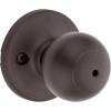 imageKwikset Polo Interior Privacy Door Knob with Lock Door Handle For Bathroom and Bedroom Satin Nickel Keyless Turn Lock Doorknob with Microban ProtectionVenetian Bronze