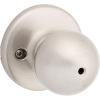 imageKwikset Polo Interior Privacy Door Knob with Lock Door Handle For Bathroom and Bedroom Satin Nickel Keyless Turn Lock Doorknob with Microban ProtectionSatin Nickel