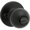 imageKwikset Polo Interior Privacy Door Knob with Lock Door Handle For Bathroom and Bedroom Satin Nickel Keyless Turn Lock Doorknob with Microban ProtectionMatte Black