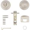 imageKwikset Polo Interior Privacy Door Knob with Lock Door Handle For Bathroom and Bedroom Satin Nickel Keyless Turn Lock Doorknob with Microban ProtectionSatin Nickel