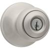imageKwikset Polo Interior Privacy Door Knob with Lock Door Handle For Bathroom and Bedroom Satin Nickel Keyless Turn Lock Doorknob with Microban ProtectionSatin Nickel