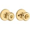 imageKwikset Tylo Entry Door Knob with Lock and Key Secure Keyed Handle Exterior Front Entrance and Bedroom Polished Brass Pick Resistant SmartKey Rekey Security1 Count Pack of 1