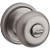 imageKwikset Hancock Interior Privacy Door Knob with Lock Door Handle For Bathroom and Bedroom Satin Nickel Keyless Turn Lock Doorknob with Microban ProtectionPrivacy