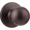 imageKwikset Polo Interior Privacy Door Knob with Lock Door Handle For Bathroom and Bedroom Satin Nickel Keyless Turn Lock Doorknob with Microban ProtectionVenetian Bronze
