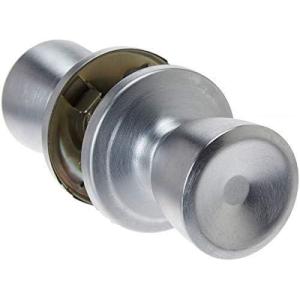 imageKwikset Abbey Interior Privacy Door Knob with Lock Door Handle For Bathroom and Bedroom Polished Brass Keyless Turn Lock DoorknobSatin Chrome