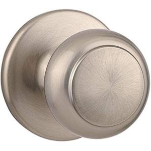 imageKwikset Cove Interior Passage Door Knob Handle For Closet and Hallway Doors NonLocking Doorknob in Satin Nickel with Microban ProtectionSatin Nickel