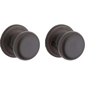 imageKwikset Juno Interior Passage Door Knob Handle For Closet and Hallway Doors NonLocking Doorknob in Venetian Bronze with Microban ProtectionVenetian Bronze