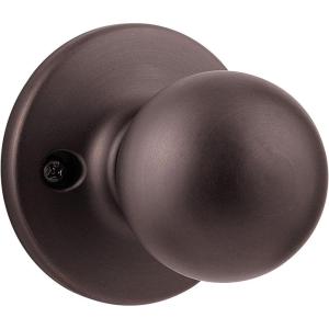 imageKwikset Polo Interior Privacy Door Knob with Lock Door Handle For Bathroom and Bedroom Satin Nickel Keyless Turn Lock Doorknob with Microban ProtectionVenetian Bronze
